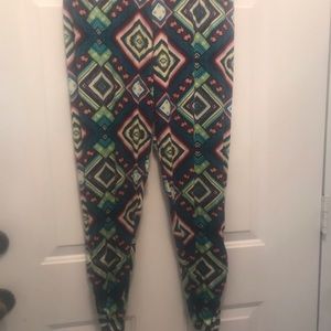 Michael Lauren Multicolor Patterned Ruched Leg Leggings/joggers, Small, …